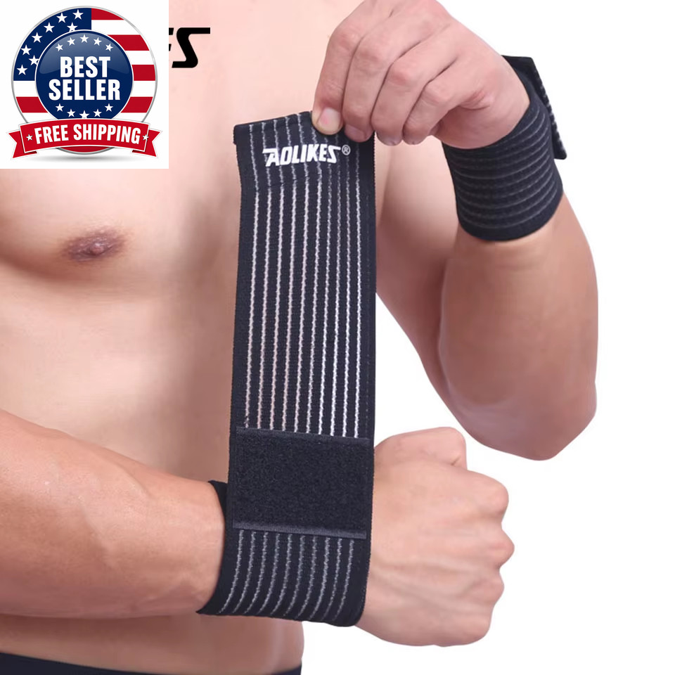 1PCS Cotton Elastic Bandage Hand Sport Wristband Gym Support Wrist Brace Wrap Ca