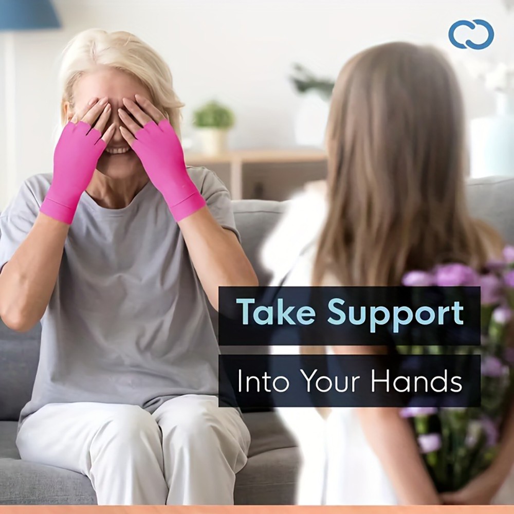 Fingerless Compression Gloves for Arthritis Carpal Tunnel Pain Relief Breathable