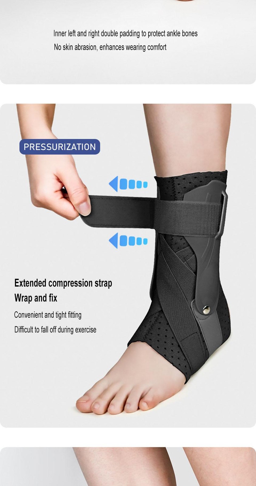 Aolikes 1pcs Ankle Sprained Support Brace Ankle Splint Stabilizer Protect for Sp