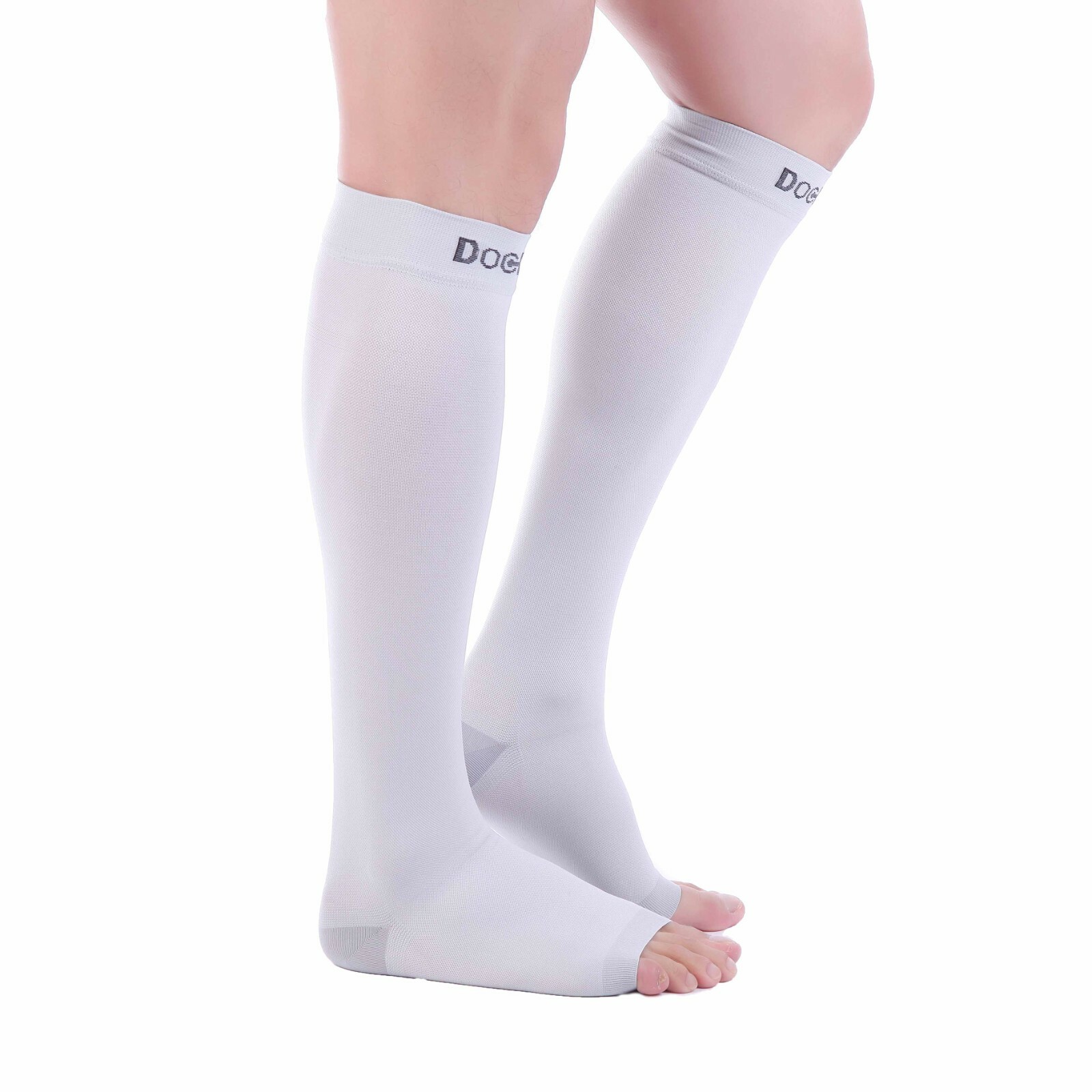Doc Miller Open Toe Socks Compression Stockings 1520mmHg Sleeves Varicose Pain