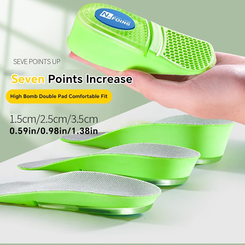 Memory Foam Height Increase Insoles for Men Women Shoes Flat Feet Arch Support O