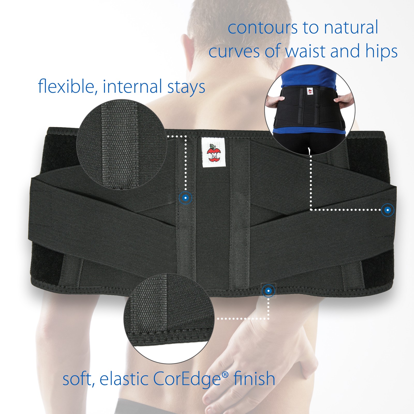 Core Products Corfit Industrial Back Support Compression Helps Stabilize Spine
