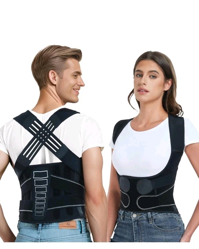 Back Brace Posture Corrector Women and Men w/ Spine Vertical Alignment Size Med