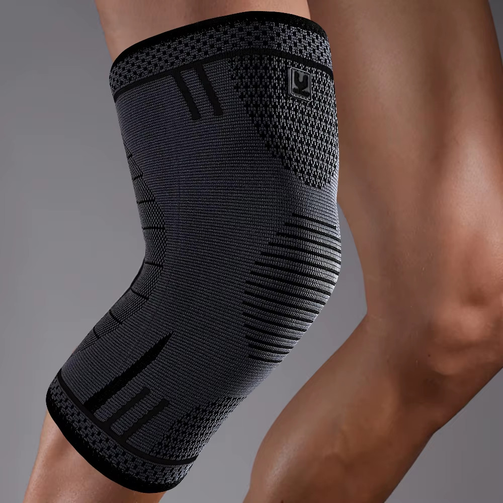1 Pcs Compression Knee Support Sleeve Elastic Breathable Knee Pads Brace Springs