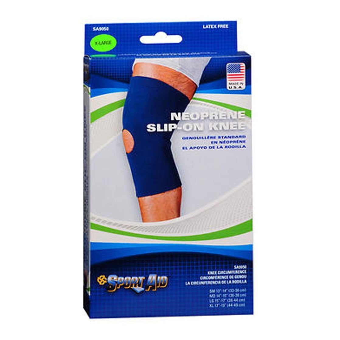 Sport Aid SA9050 Neoprene Slip On Knee Support Open Patella X Large Size 1 ct