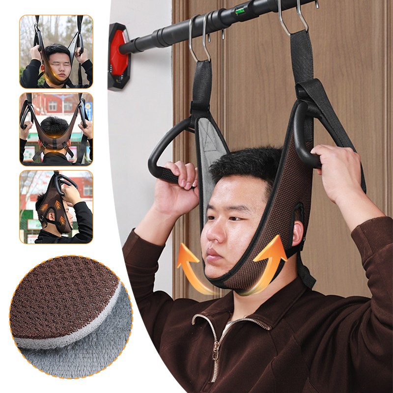 Cervical Vertebra Band Adjustable Neck Stretcher Cervical Disc Pressure Relief.