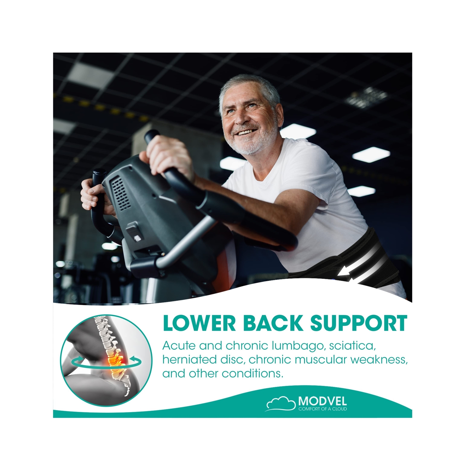MODVEL Back Brace for Men And Women Lower Back Pain, Back Support Belt, Lumba…