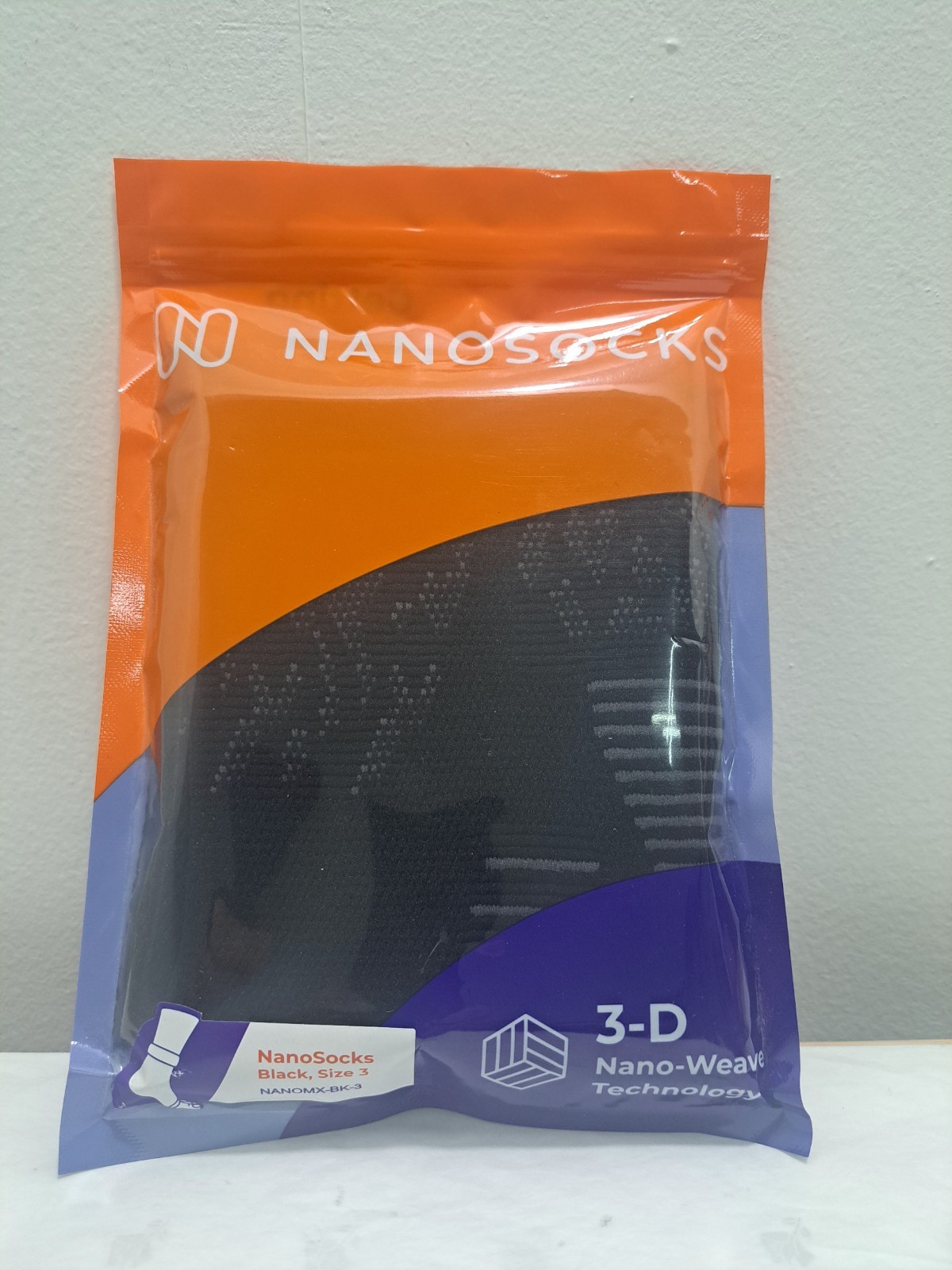 Nanosocks Compression 3D Nano-Weave Technology Nanomx-BK-3 Black Size 3