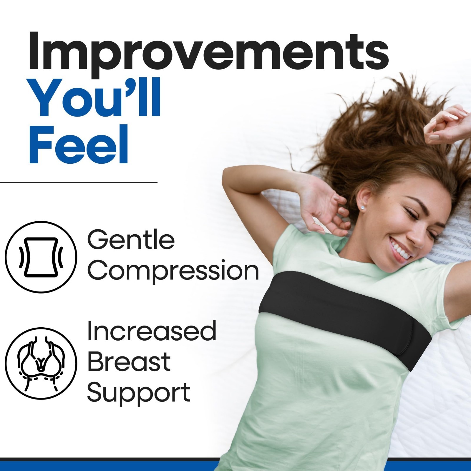 Post-Surgery Breast Augmentation Band – Implant Stabilizer & Compression Wrap –