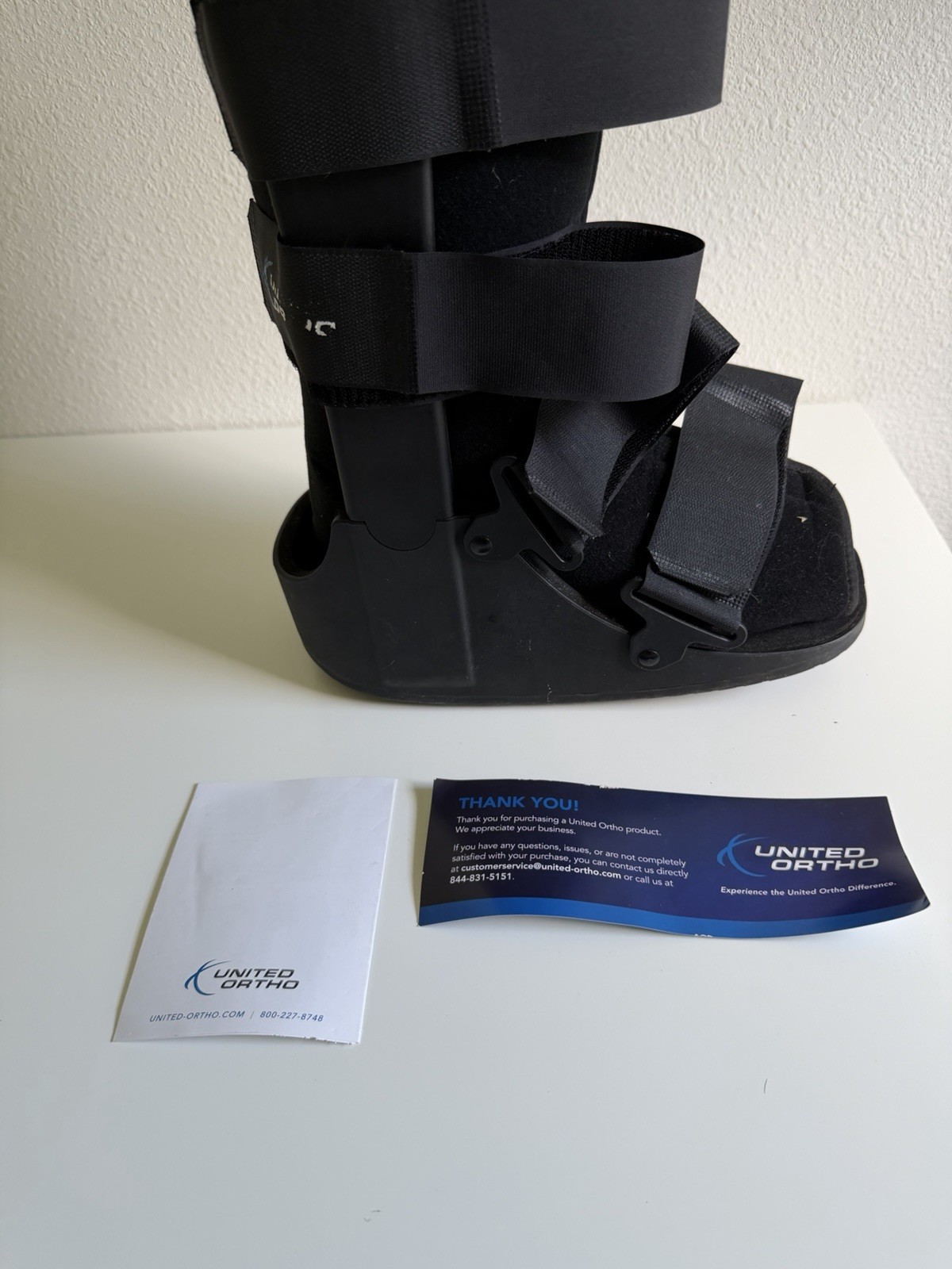 United Ortho Adjustable Walking Boot for Foot/Ankle/Leg, Black Size L