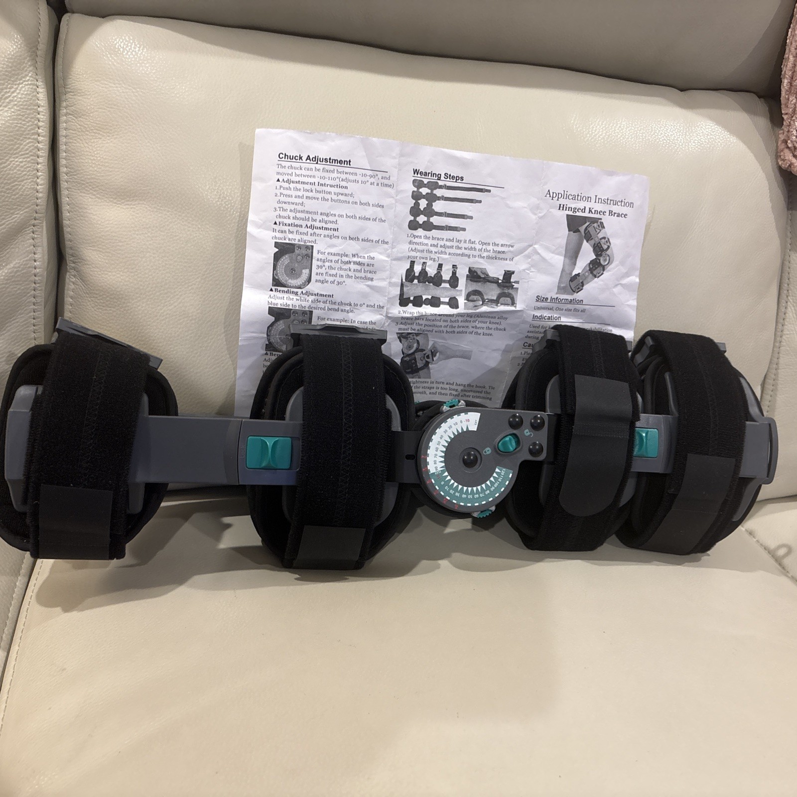 Brand New Rebound Post Op Knee Universal Cool Brace