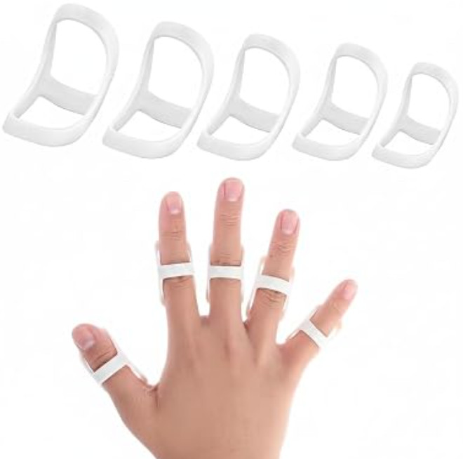 Oval Finger Splints, 5PCS Oval Trigger Finger Splint for Size 6,7,8,9,10..