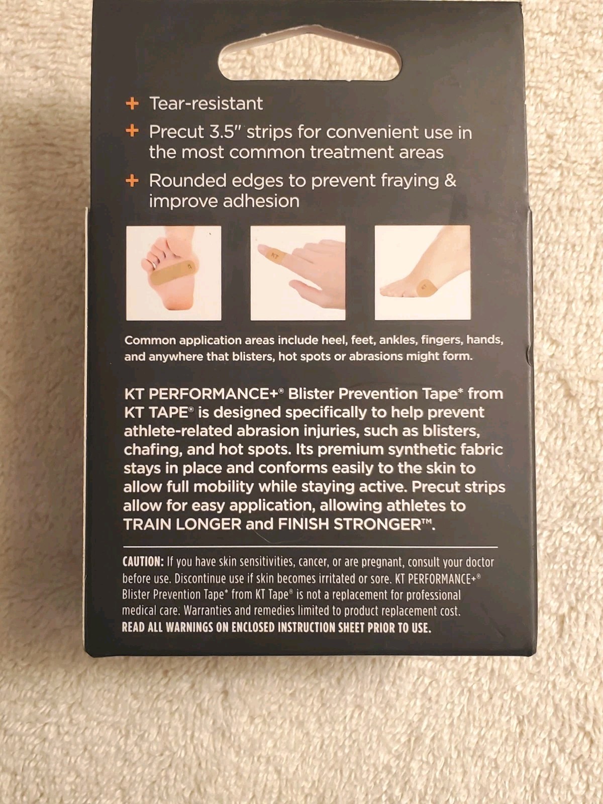 BLISTER PREVENTION TAPE, 30 Precut Strips Beige 3.5″ (Lot Of 4)