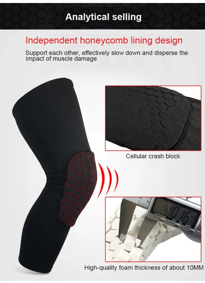 1PC Sports Knee Support Compression Brace, Adjustable Knee Pad for Volleyball, B