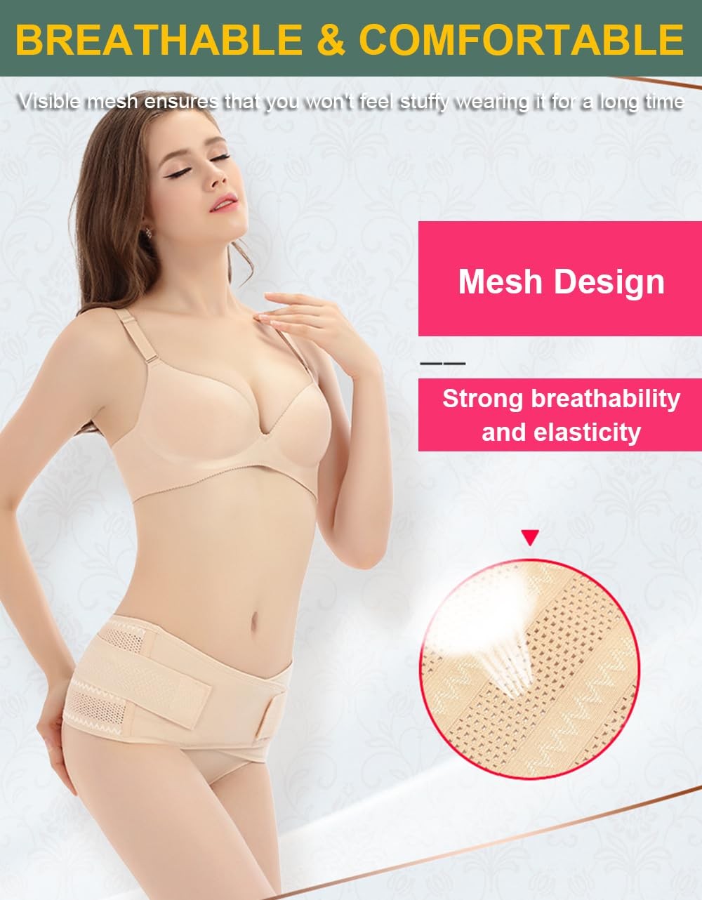 Back Brace for Lower Pain Women Relief, X-Large, Beige