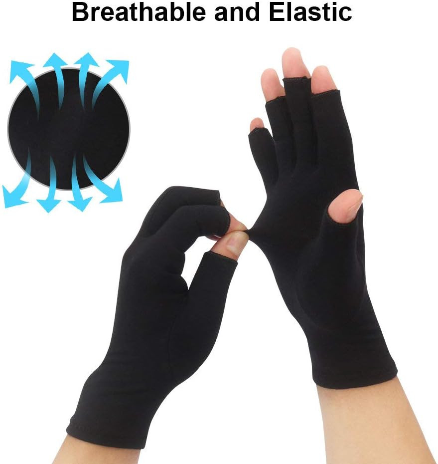 2-Pair Arthritis Compression Gloves for Alleviate Rheumatoid Osteoarthritis, Ca