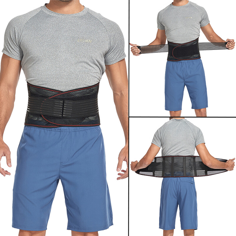 Lumbar Lower Back Support Belt Brace Wrap Pain Relief Adjustable Band Men Women