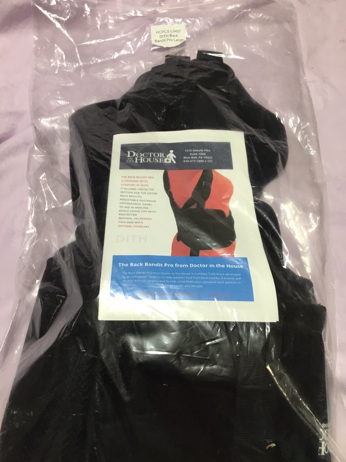 Doctor In The House The Back Bandit Pro, Back Support/Brace – Size Large (L)