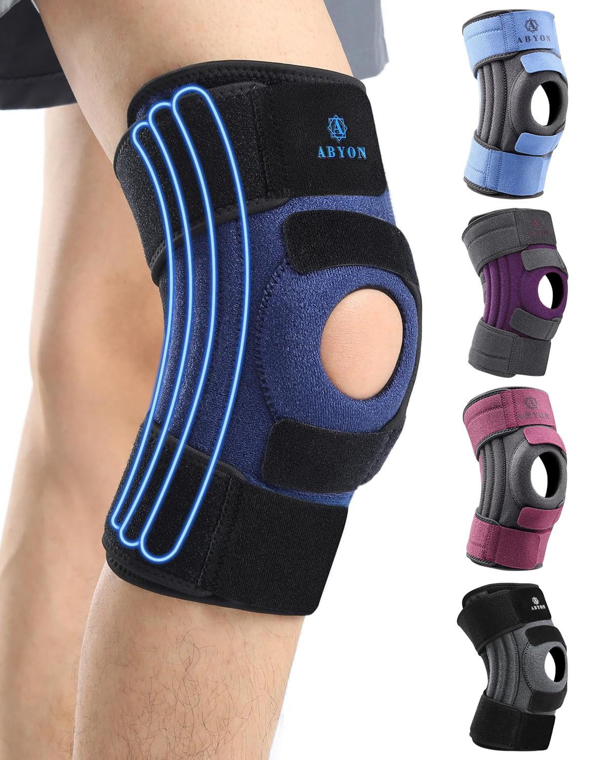 Knee Brace for Men & Women Meniscus Tear, ACL, Arthritis, Knee Support with Trip