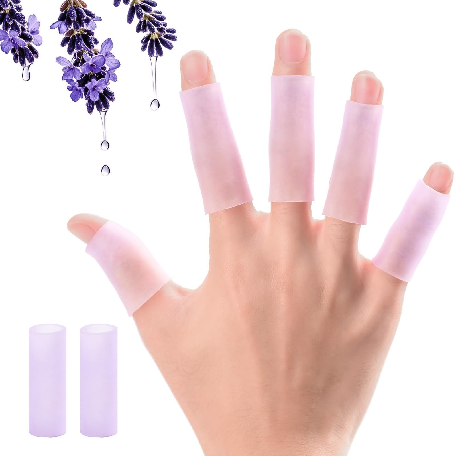 20 PCS Gel Finger Sleeve Protectors – Silicone Cots for Cracking, Corns, Blister