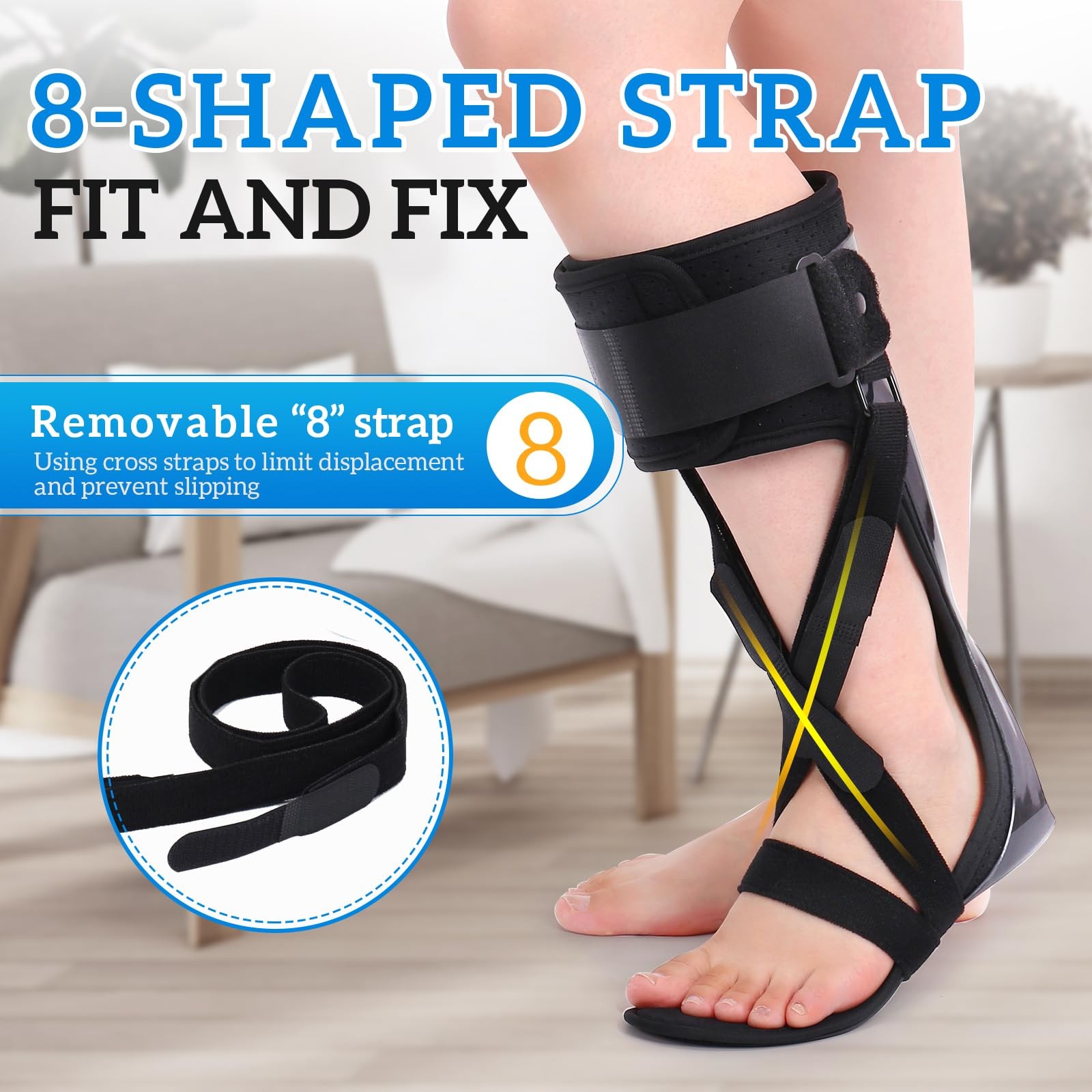 AFO Foot Drop Brace Stabilizer Ankle Orthosis For Walking Left Large
