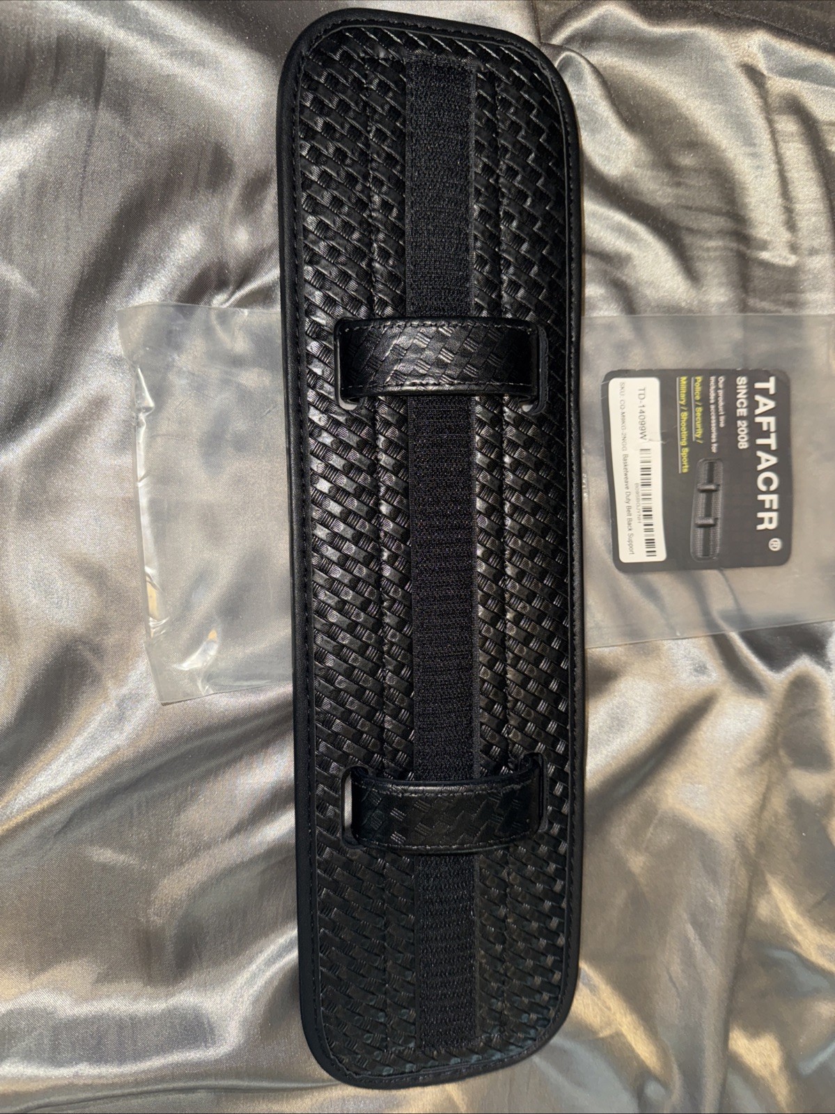 Duty Belt Back Support (Basket Weave Leather, Regular – For waist size 34″ +