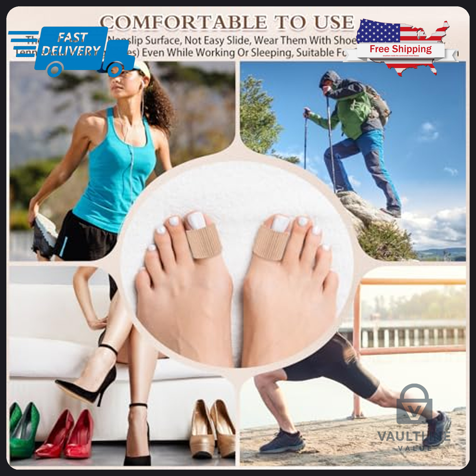 24 Pack Blulu Silicone Toe Protectors – Skin Color Gel Cushions for Feet
