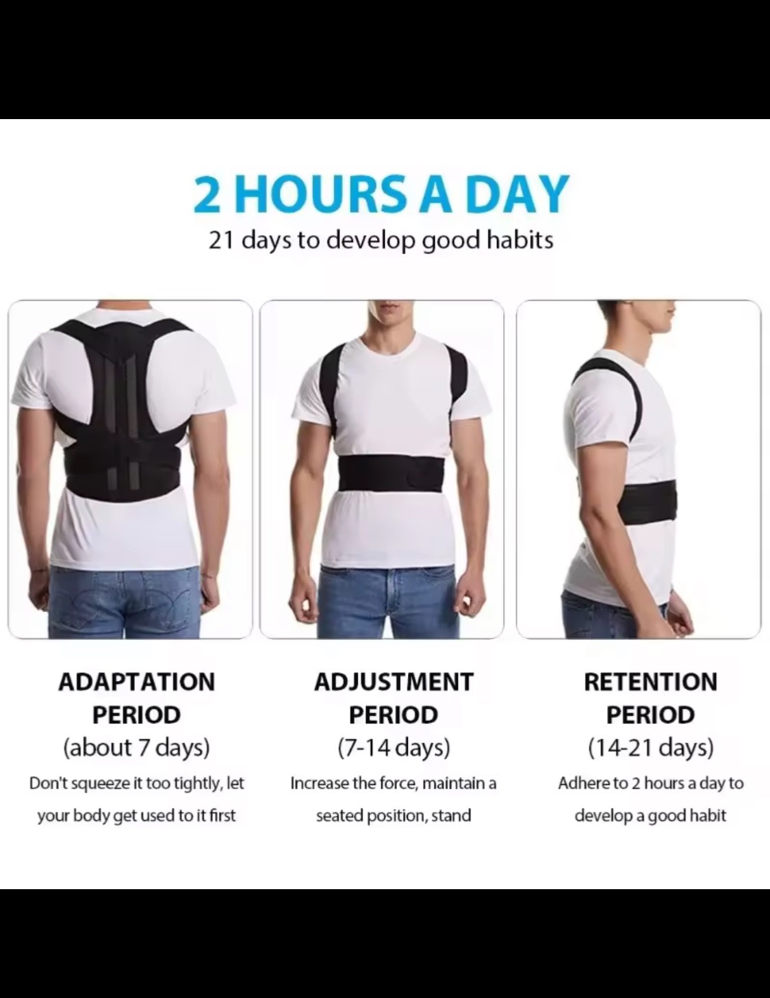 Reinforced Belt Lumbar Column Posture Corrector Vest Adjustable Back Support