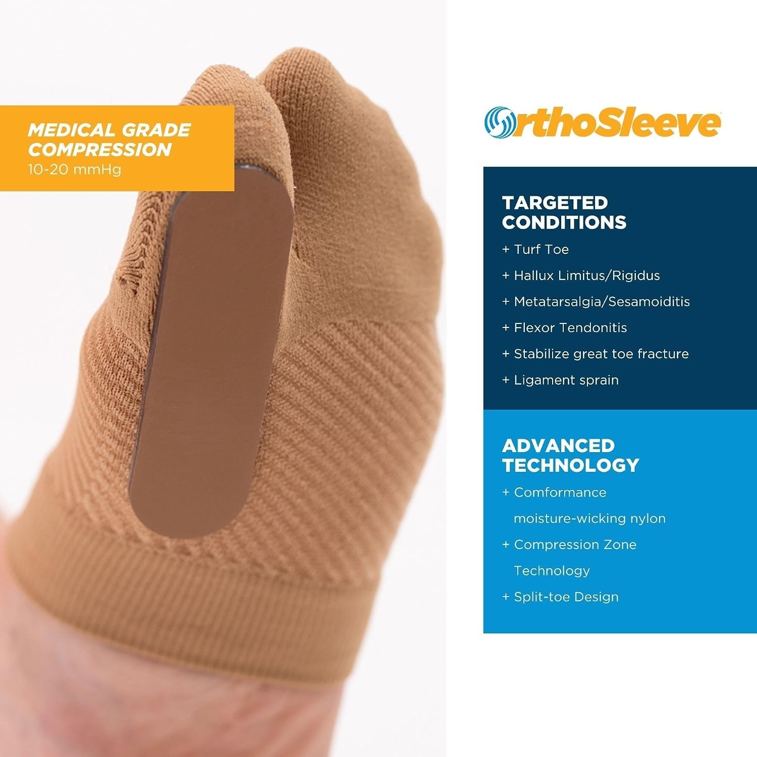Expert-Designed Turf Toe Brace TT3 for Hallux Limitis & Big Toe Relief L/XL