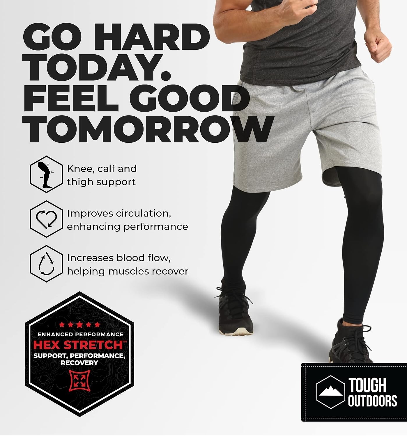 High Stretch Leg Compression Sleeves for Sports – Ideal for Cycling & Basketball