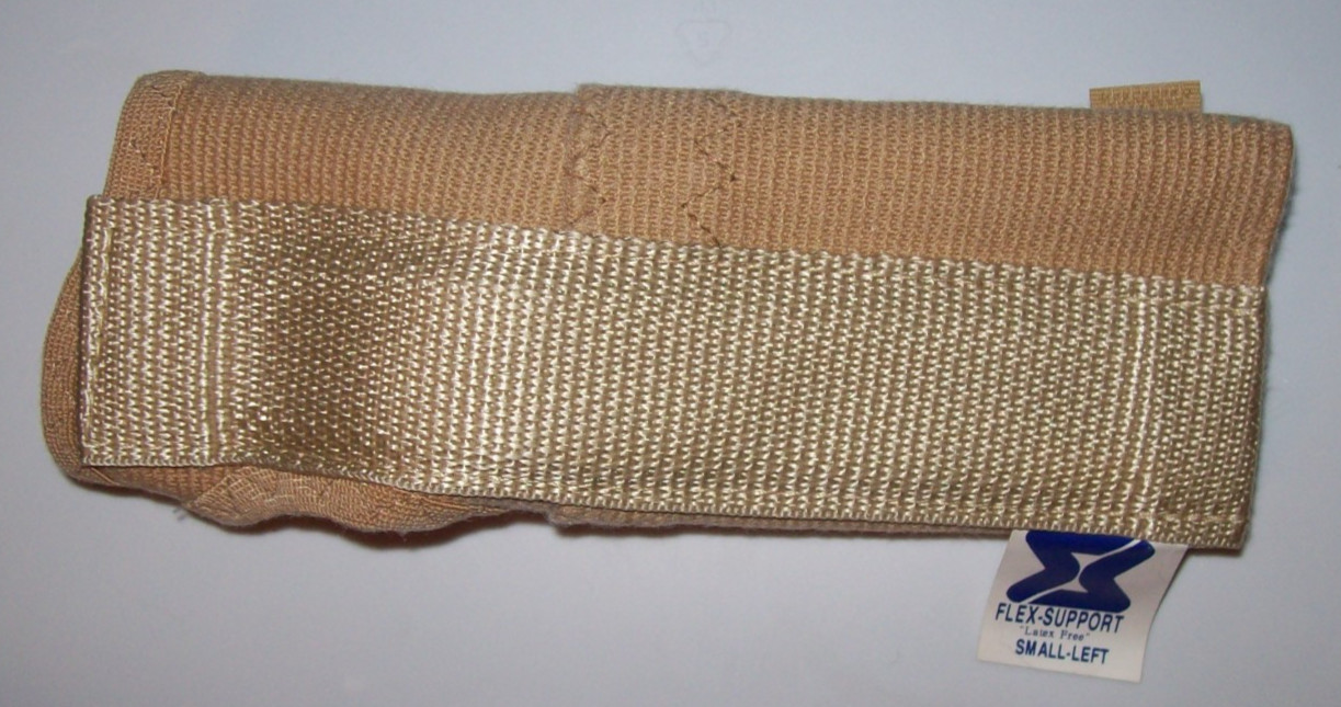 Flex-Support Left Wrist Hand Support Brace Splints Carpal Tunnel Sprain SMALL