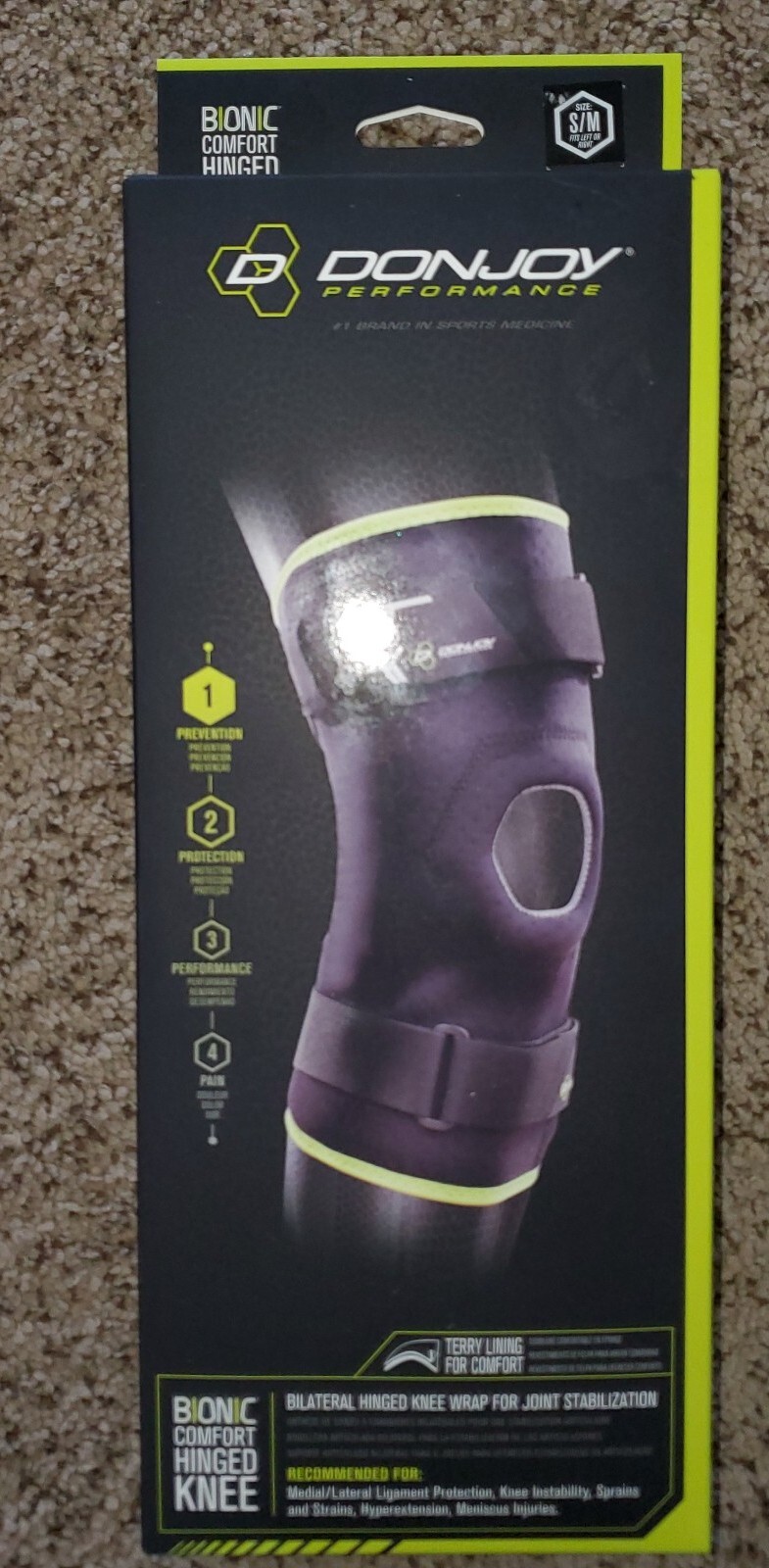 Donjoy Bilateral Hinged Knee Wrap for Joint Stabilization- Size S|M
