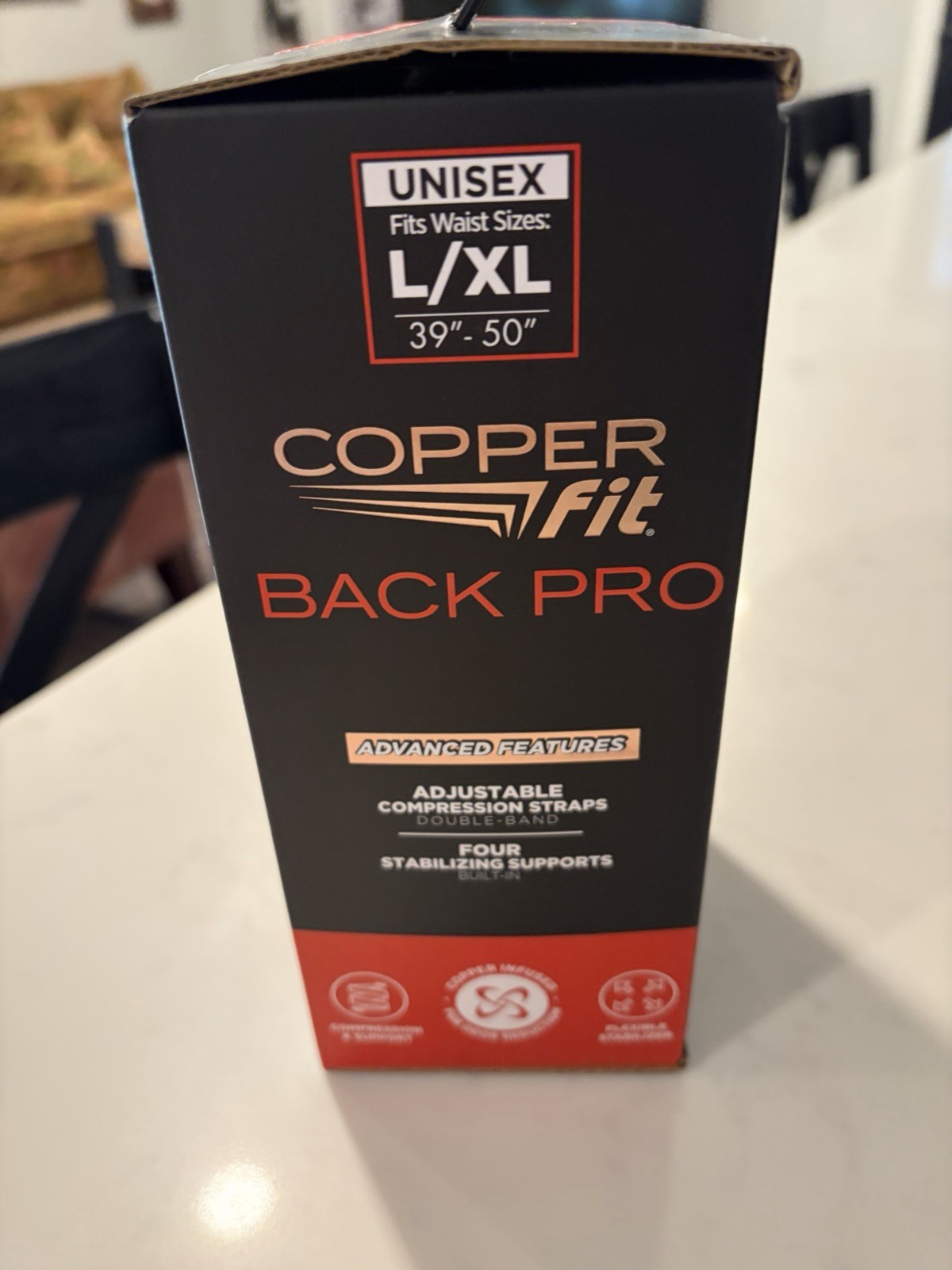 Copper Fit Back Pro Compression Support Belt L XL 39–50 New in Box