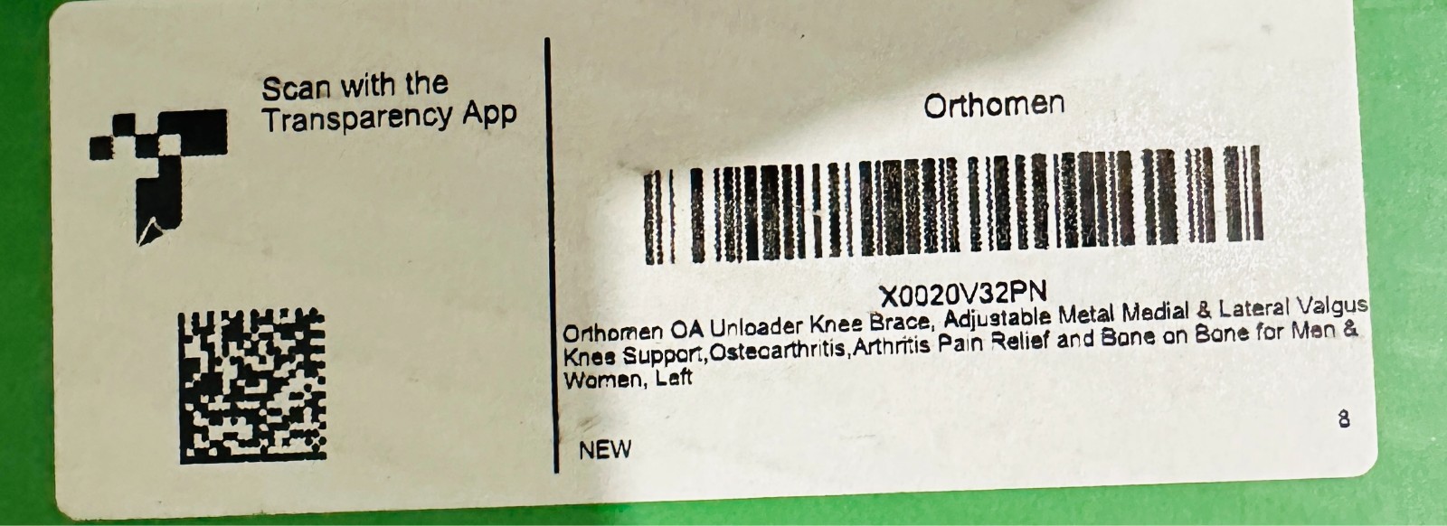 Orthomen OA Unloader Knee Brace, Adjustable Metal Medial: Only Box shows wears.