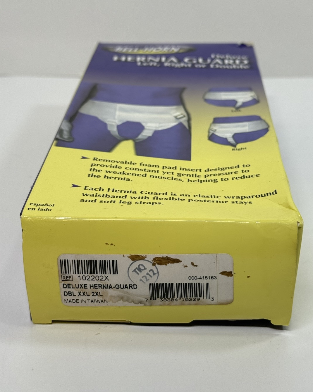 Bell-Horn Deluxe Woven Hernia Guard Support Belt Left Right Double Support XXL