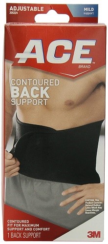 3M – 7100216838 – ACE Contoured Back Support 205324 One Size Adjustable (1EA)