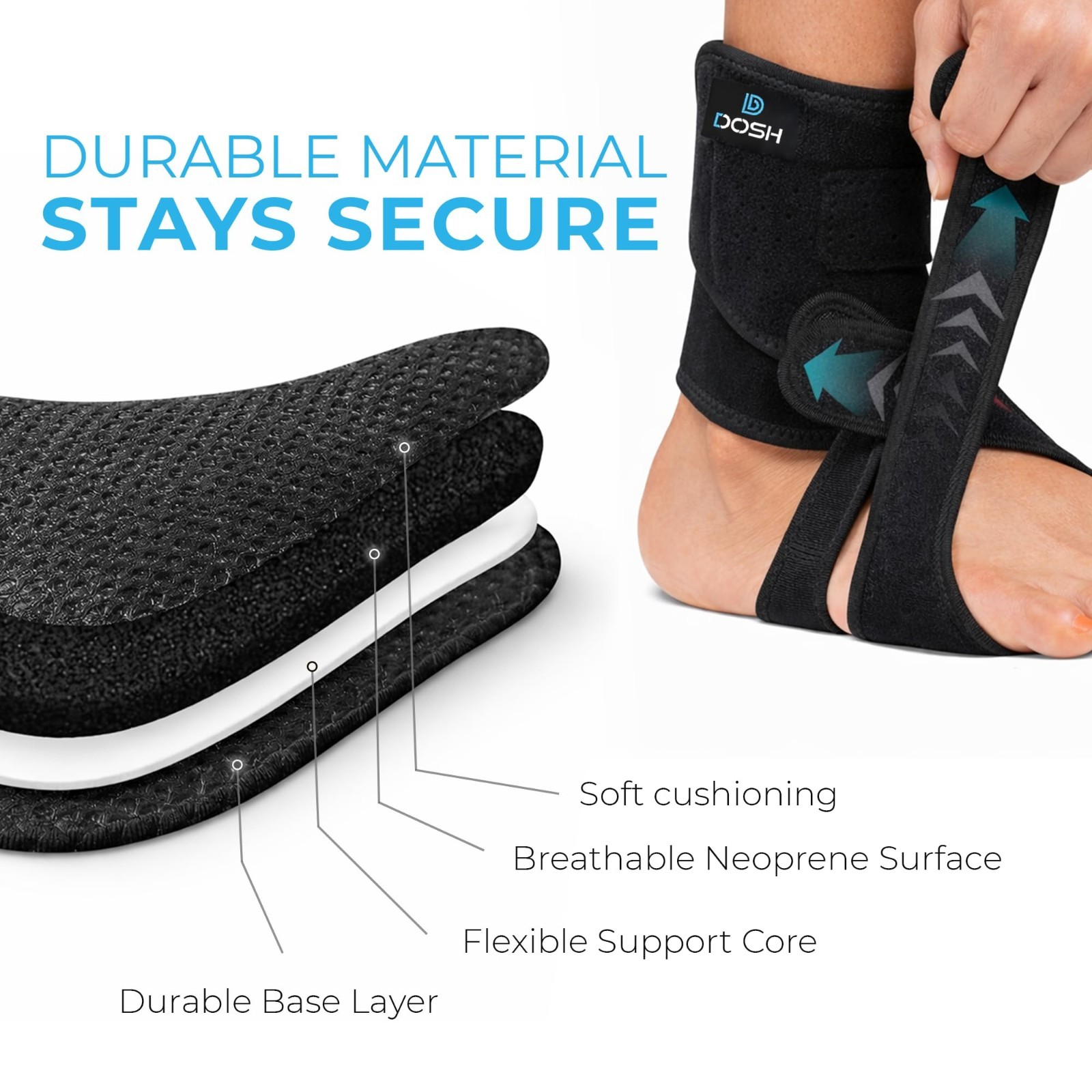 Foot Drop Brace for Walking – Adjustable AFO Support – Unisex Left Size