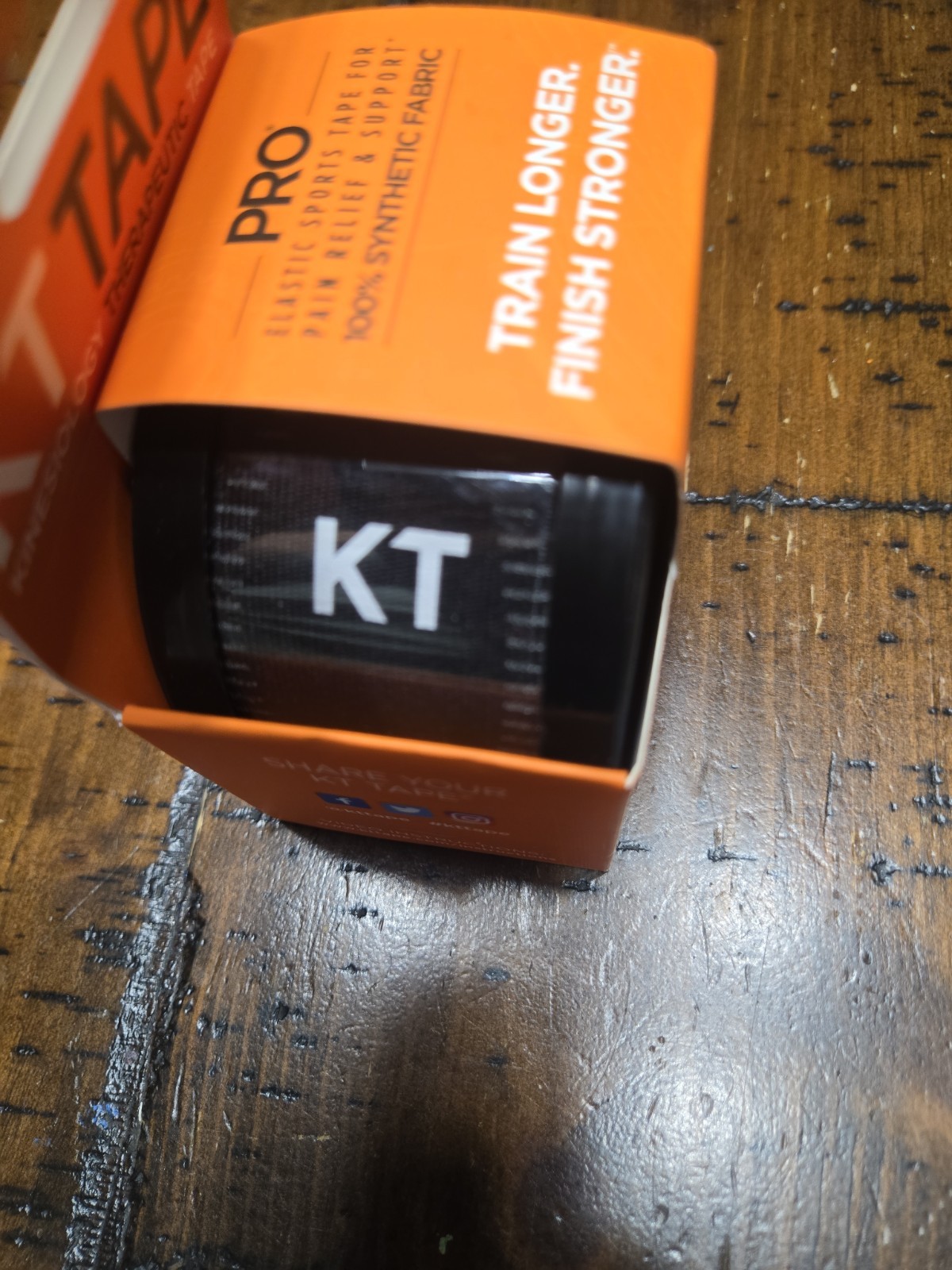 KT Tape Kinesiology Tape Pro 20 10″ Pre-cut Strips Jet Black