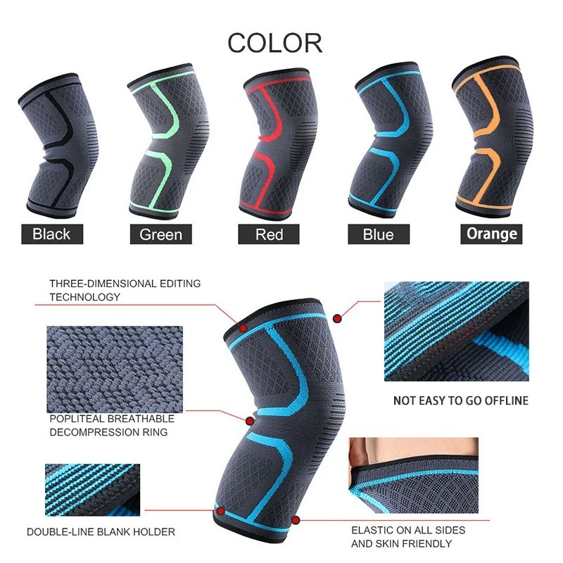 Knee Sleeves Compression Brace Support Sport Joint Injury Pain Arthritis Relief