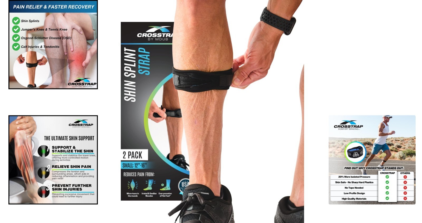 Adjustable Neoprene Shin Splint Brace – Pain Relief for Athletes & Active Users