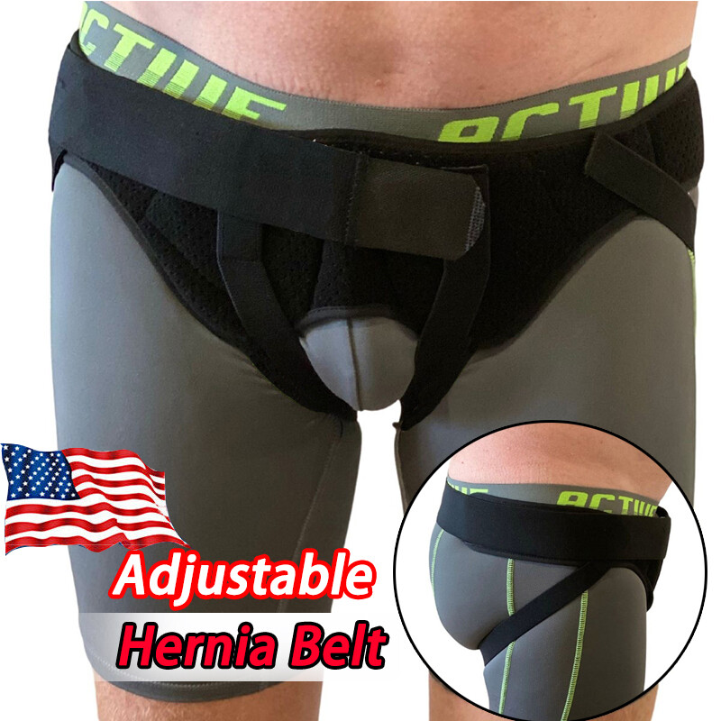 Hernia Belt for Men Brace with Double Compression Truss 2 Pads Inguinal Support