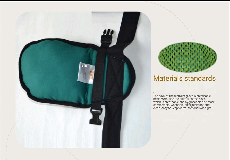 Medical Restraint Glove Thicked Bedridden Patient Anti Fall Hand Constraint