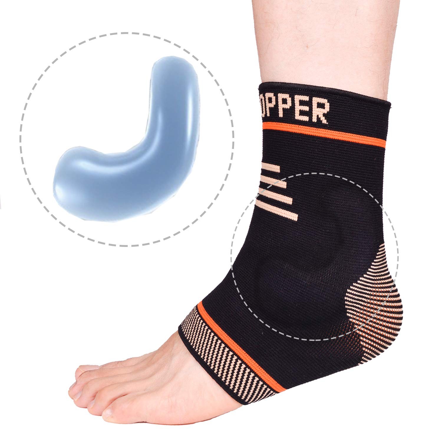 Infused Compression Ankle Brace,Silicone Ankle Sleeve Support, Pain Relief fr…