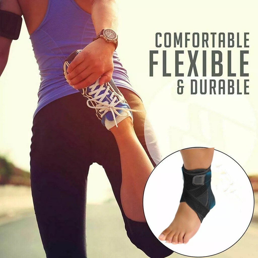 Ankle Brace Metal Support Compression Strap Plantar Fasciitis Pain Relief Sport