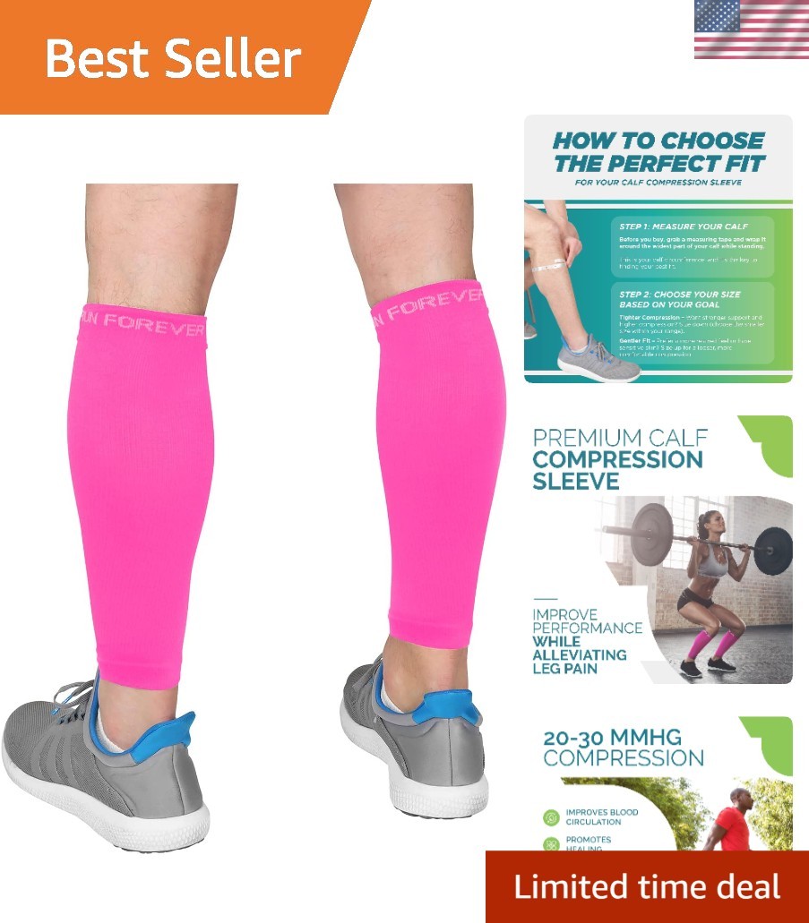 Breathe Easy with our 20-30 mmHg Calf Compression Sleeves for Running & Fitness
