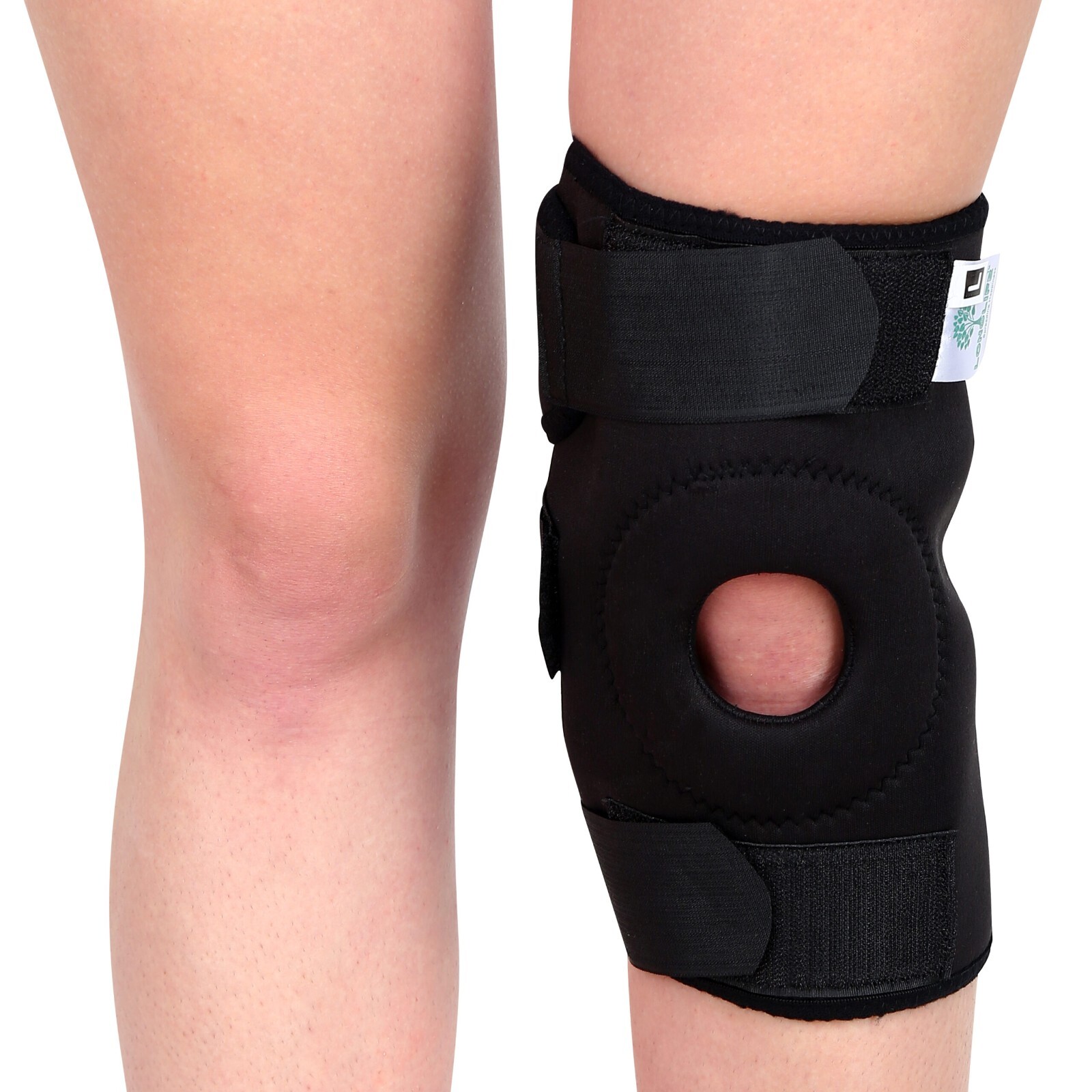 Open Patella Knee Brace Longlife Black Color 12 × 10 × 1 cm Joint Supporter