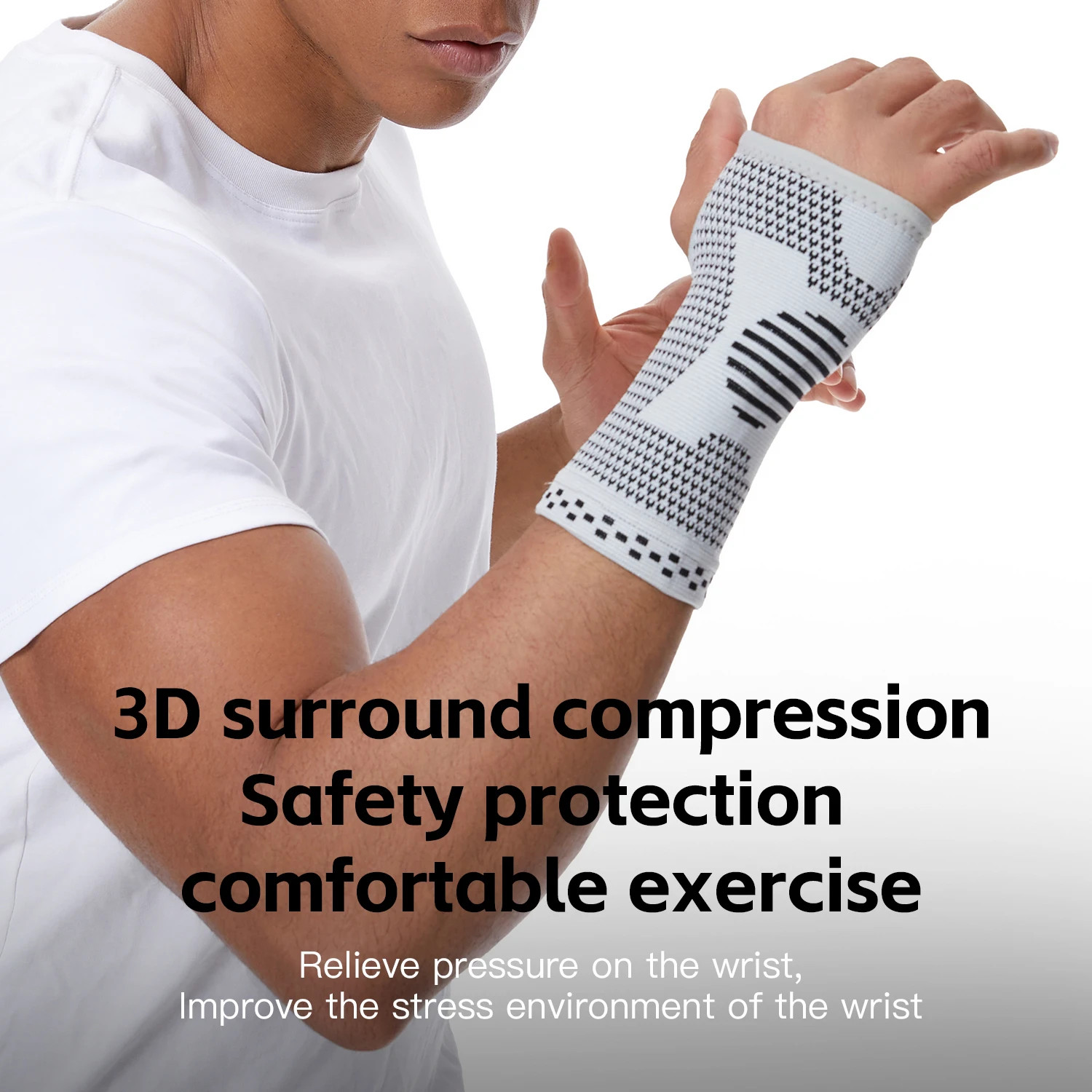 Gym Sports Wristband Wrist Protector Palm Guard Wrist Support Adjustable Wrist B