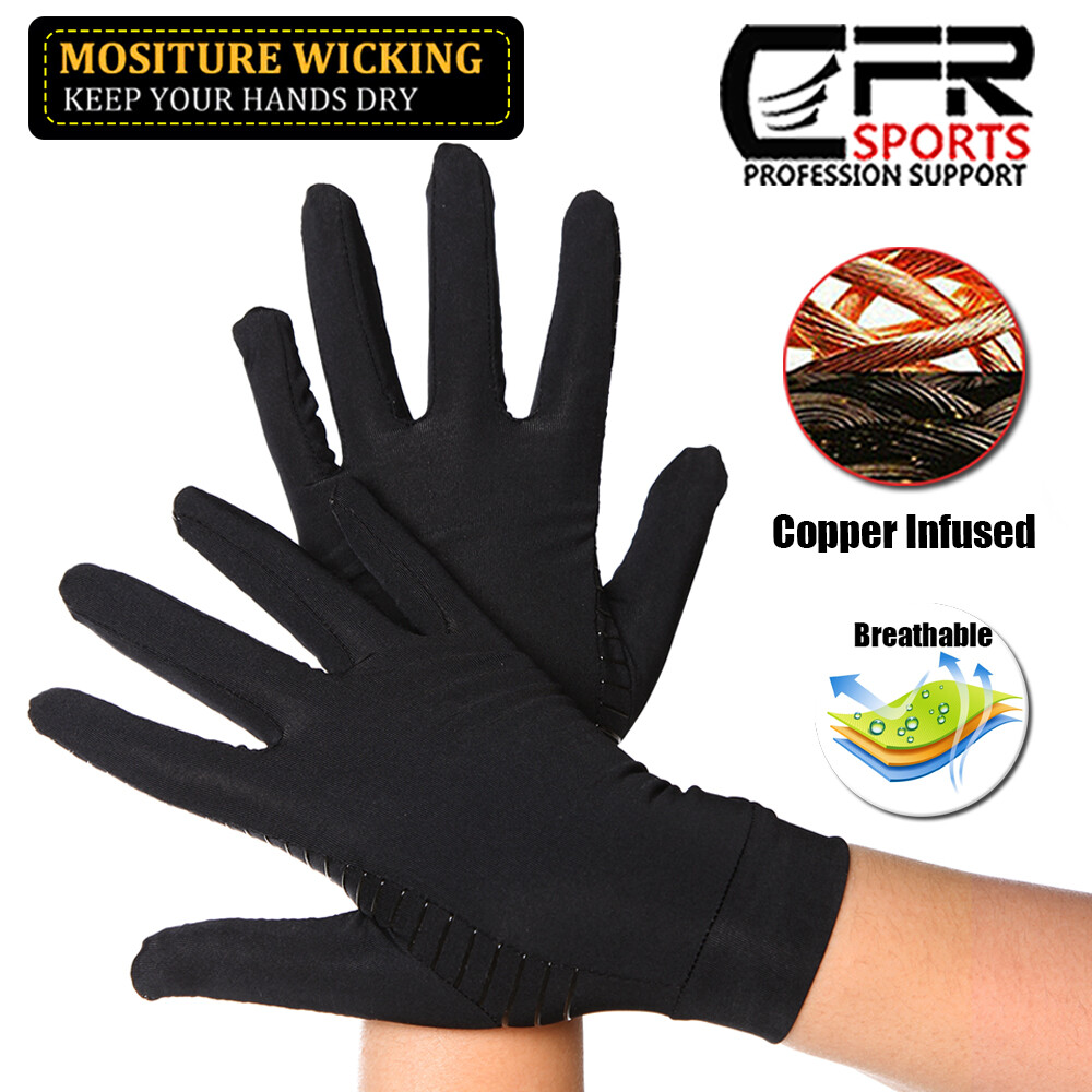 Copper Arthritis Compression Gloves Hand Support Joint Pain Relief Rheumatoid
