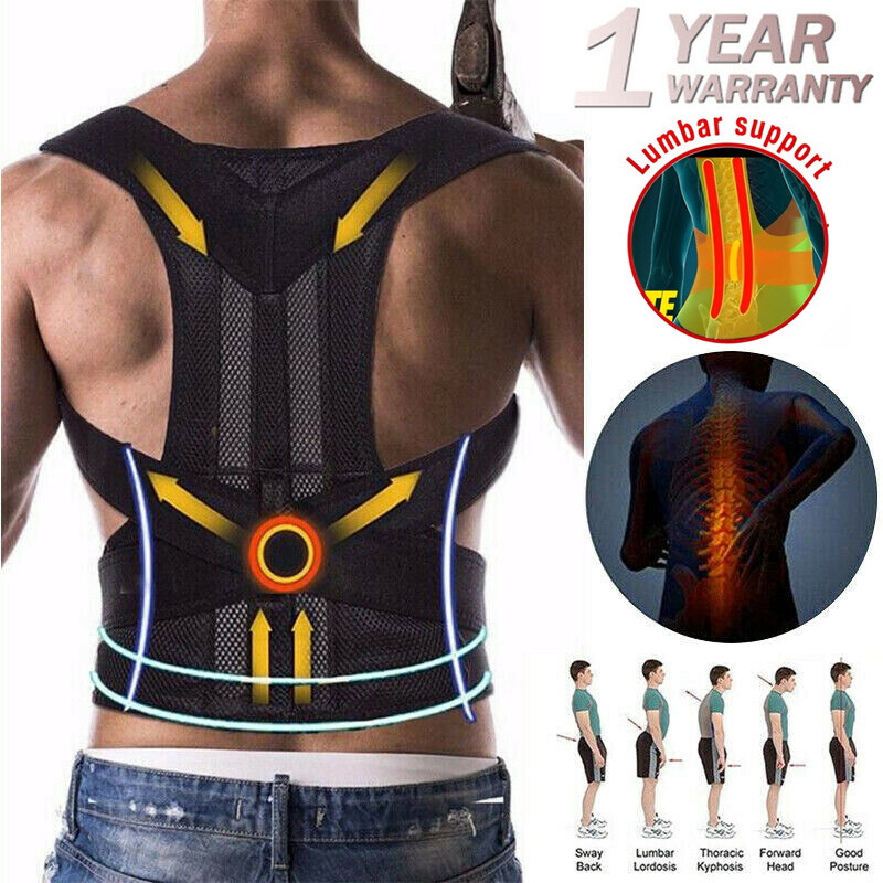 PREMIUM Orthopedic Posture Corrector for Men Women Back Support Brace Neck Pain
