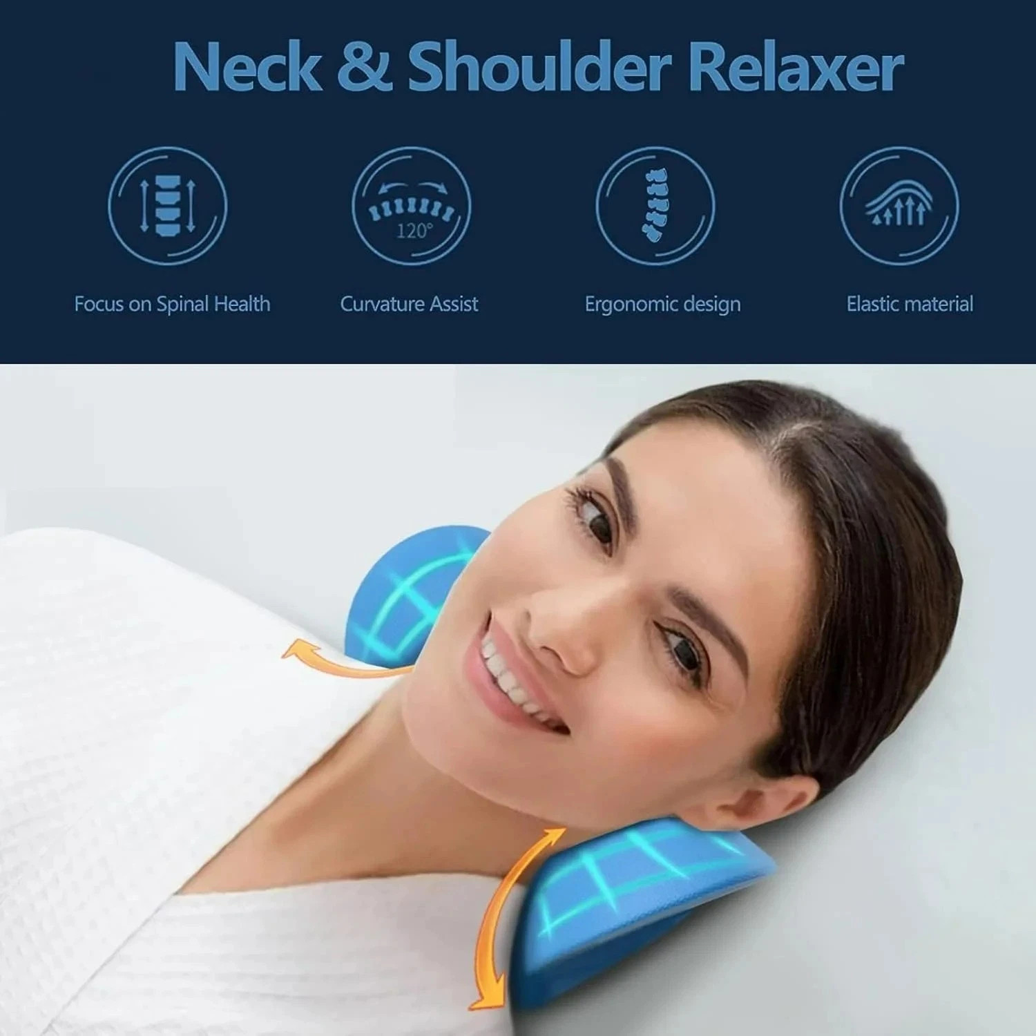 Neck Cloud Cervical Neck Stretcher Pillow Traction Device Pain Relief Massage